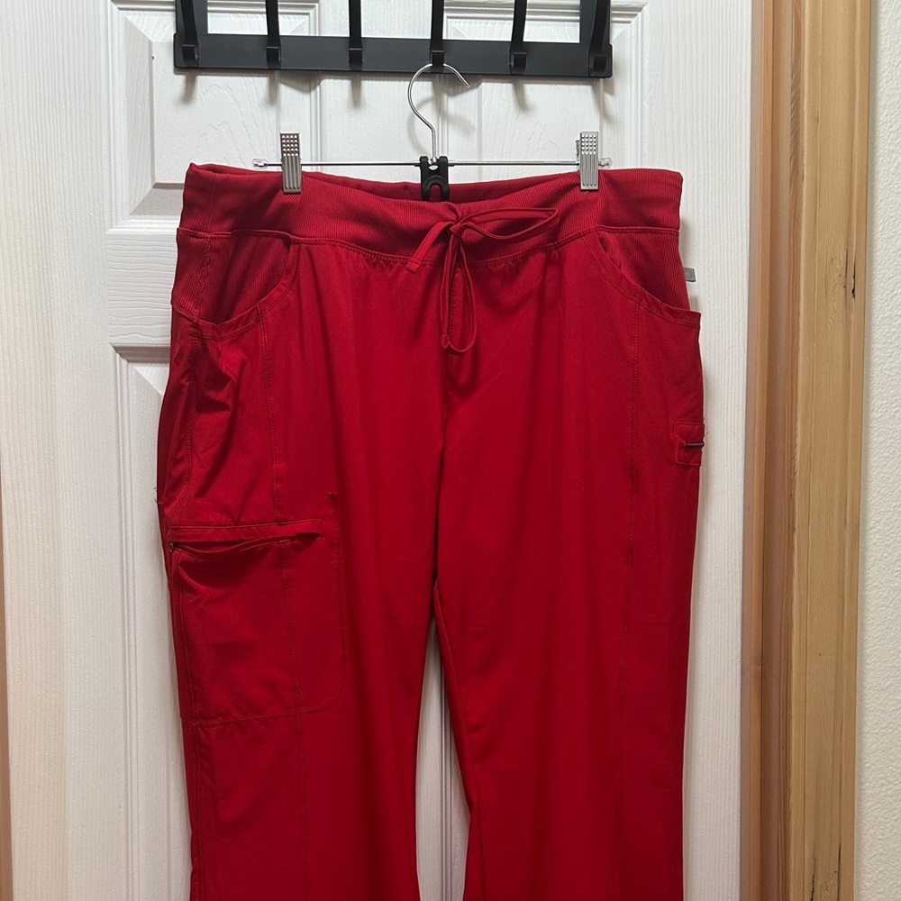 NWOT Women's INFINITY Red Drawstring SCRUBPants XLP